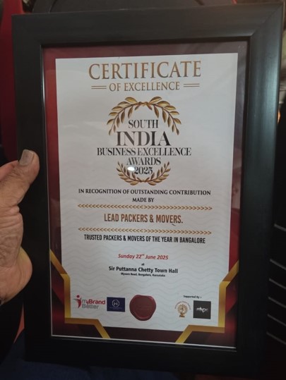 South India Business excellence 2025 Certificate